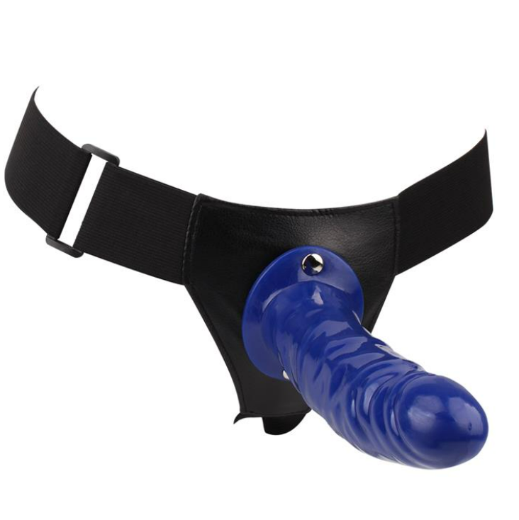 CHISA STRAP-ON HARNESS WITH HOLLOW DILDO PENIS EXTENDER 7.5"