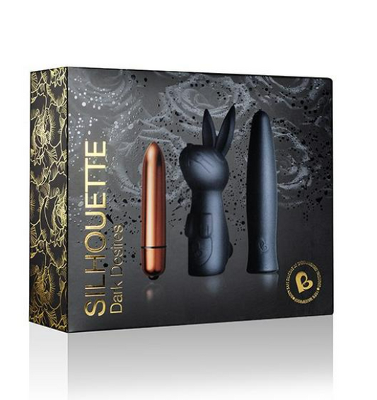 ROCKSOFF KIT VIBRATING BULLET AND SLEEVES SILHOUETTE DARK DESIRES