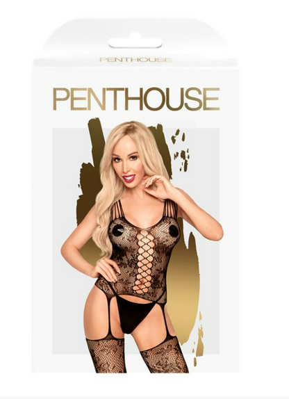 PENTHOUSE LOVE BUD BODYSTOCKING BLACK