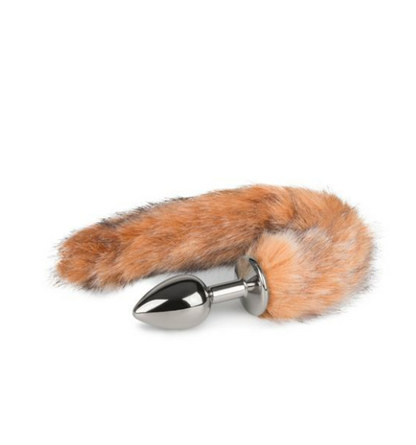 EASYTOYS FOX TAIL BUTT PLUG NO. 7 SILVER