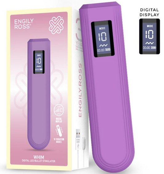 DIGITAL WHIM DIGITAL DISPLAY VIBRATOR BULLET 12.9 CM