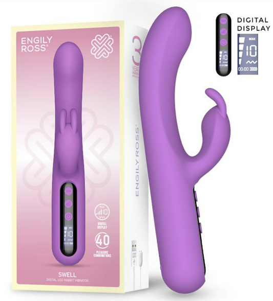 DIGITAL SWELL VIBRADOR CON PANTALLA DIGITAL SÚPER POTENTE 23.2 CM