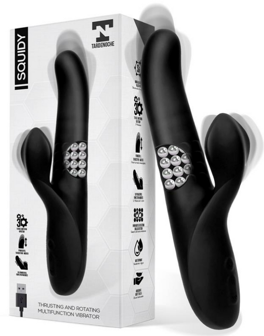 TARDENOCHE SQUIDY VIBE WITH THRUSTING MOVEMENT AND ROTATING BEADS USB SILICONE