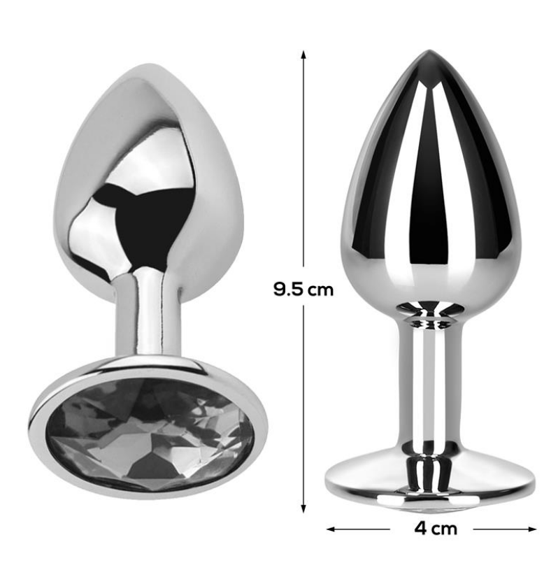 AFTERDARK BUTT PLUG WITH JEWEL DIAMOND WHITE