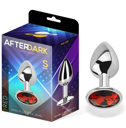 AFTERDARK BUTT PLUG WITH JEWEL RED RUBBY