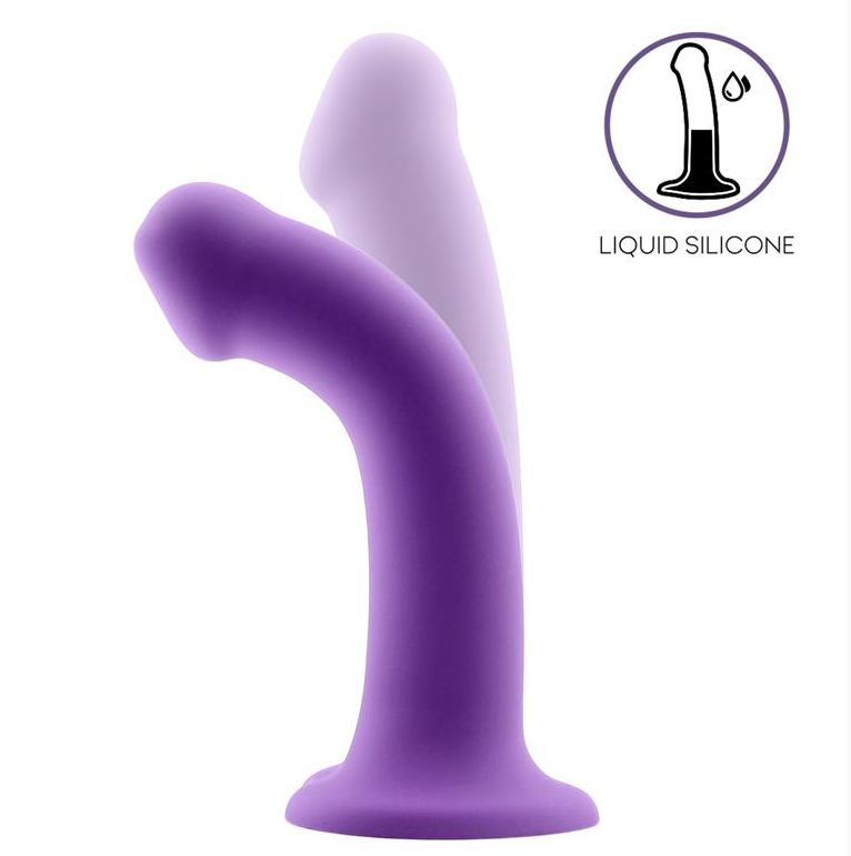 ACTION BOUNCY LIQUID SILICONE DILDO HIPER FLEXIBLE PURPLE