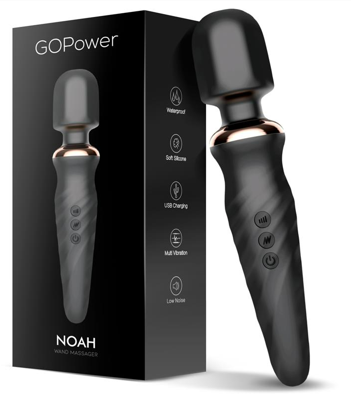 GOPOWER NOAH WAND MASSAGER USB SILICONE